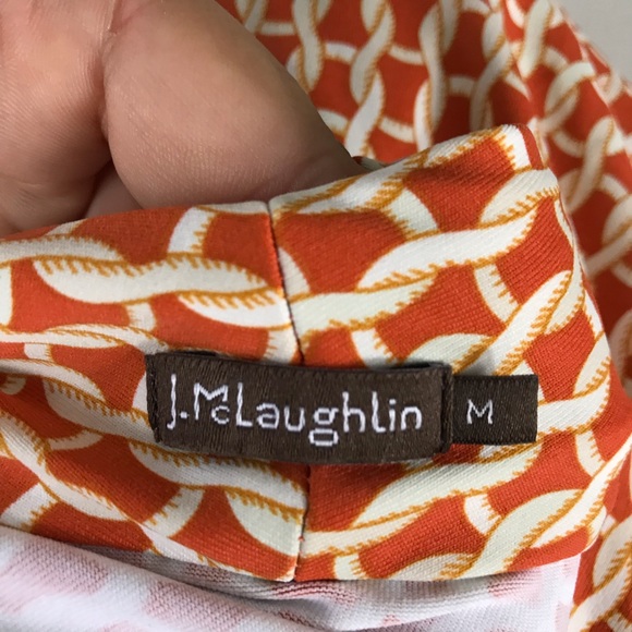 J. McLaughlin faux wrap chain link top sz M - Picture 5 of 6